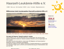 Tablet Screenshot of haarzell-leukaemie.de